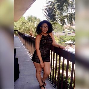 Lace black/cream Romper